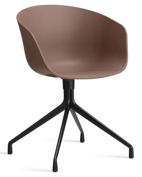 Laatste Kans HAY About a Chair AAC20 zwart onderstel stoel-Soft Brick