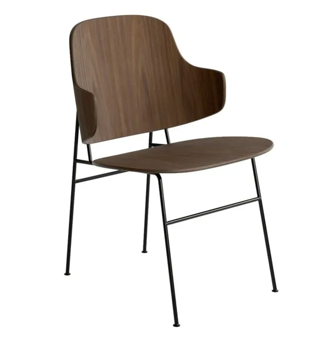 Audo Copenhagen The Penguin Dining eetkamerstoel - Walnut-Walnoot Direct Verzonden