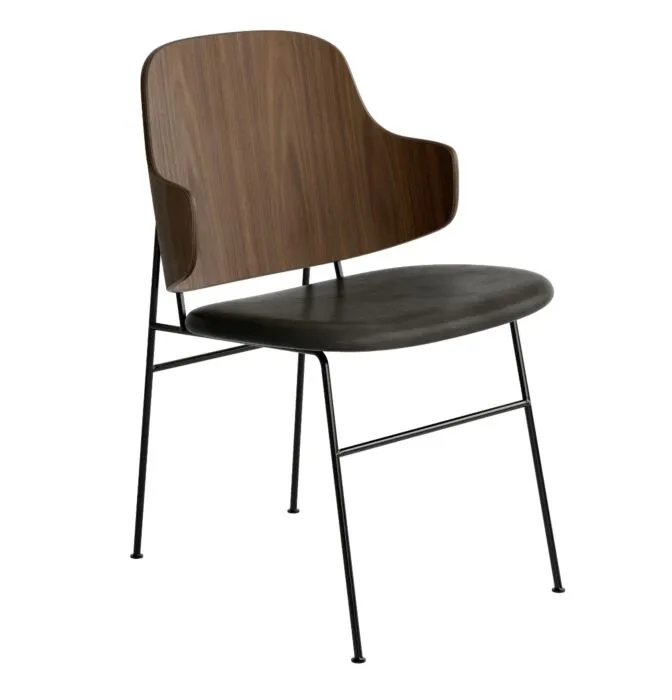 Audo Copenhagen The Penguin Dining eetkamerstoel - Walnut-Dakar 0842 Snelle Levering