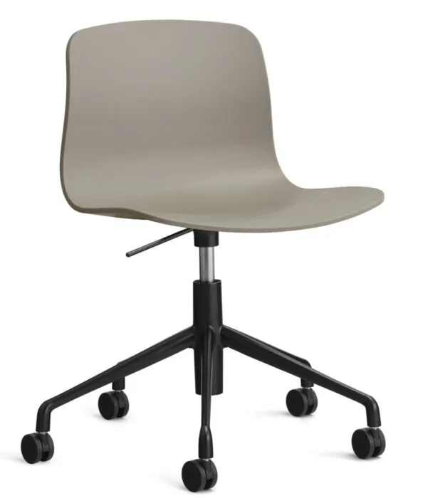 HAY About a Chair AAC50 gasveer bureaustoel - zwart onderstel-Khaki Favoriet