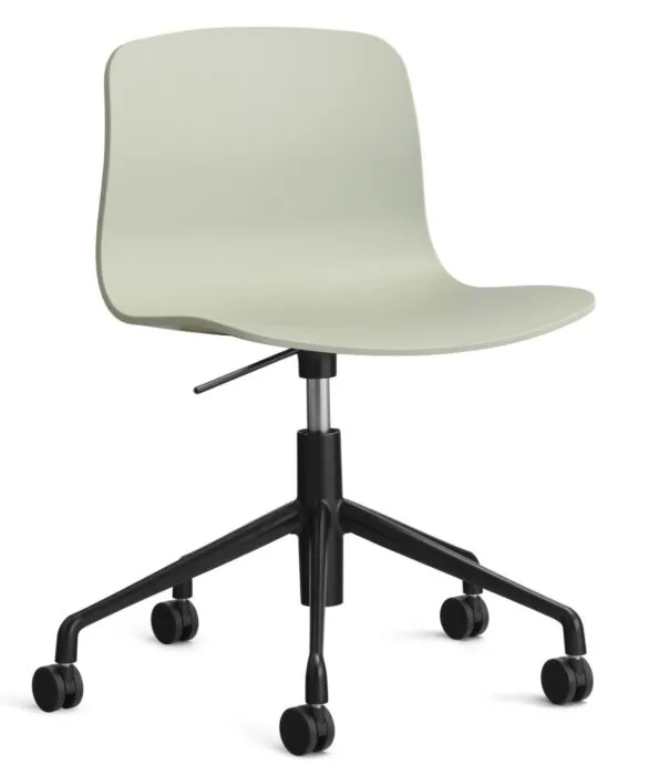 HAY About a Chair AAC50 gasveer bureaustoel - zwart onderstel-Pastel green Shop Nu