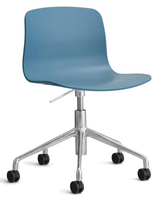HAY About a Chair AAC50 gasveer bureaustoel - chrome onderstel-Azure blue Tijdelijk Beschikbaar