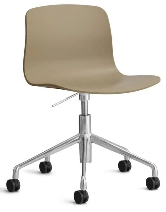 Gecertificeerd HAY About a Chair AAC50 gasveer bureaustoel - chrome onderstel-Clay