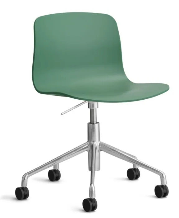 HAY About a Chair AAC50 gasveer bureaustoel - chrome onderstel-Teal Green Exclusieve Aanbieding