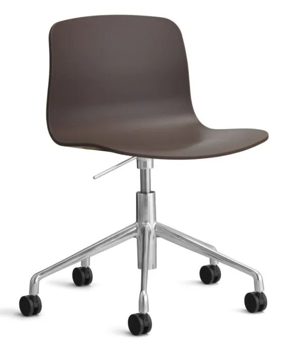 Beperkte Voorraad HAY About a Chair AAC50 gasveer bureaustoel - chrome onderstel-Raisin