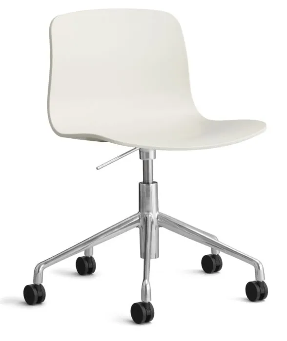 HAY About a Chair AAC50 gasveer bureaustoel - chrome onderstel-Melange Cream Gecertificeerd