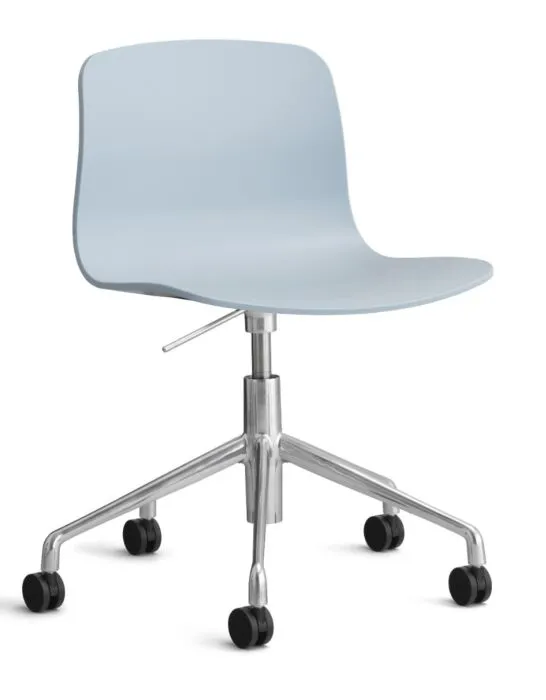 Alleen Vandaag HAY About a Chair AAC50 gasveer bureaustoel - chrome onderstel-Slate Blue