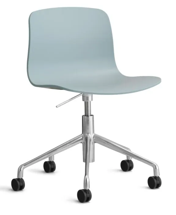 Bestseller HAY About a Chair AAC50 gasveer bureaustoel - chrome onderstel-Dusty blue