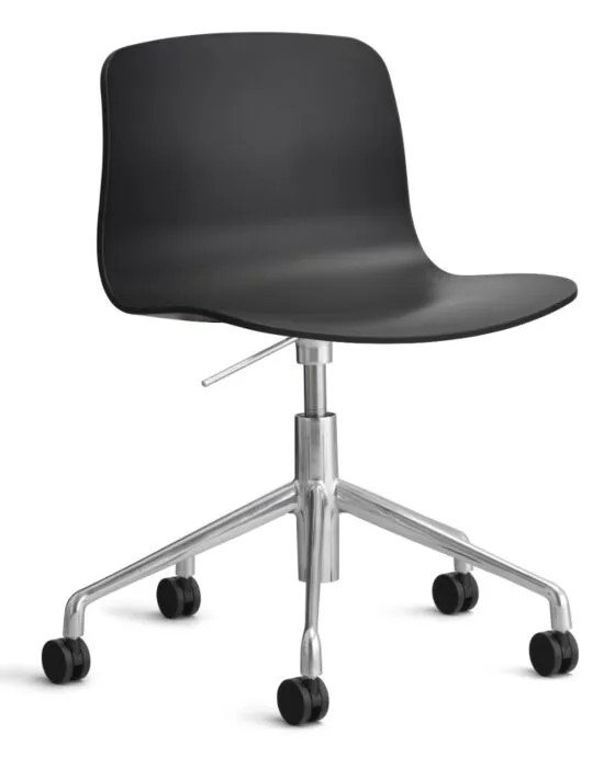 Betaalbaar HAY About a Chair AAC50 gasveer bureaustoel - chrome onderstel-Black