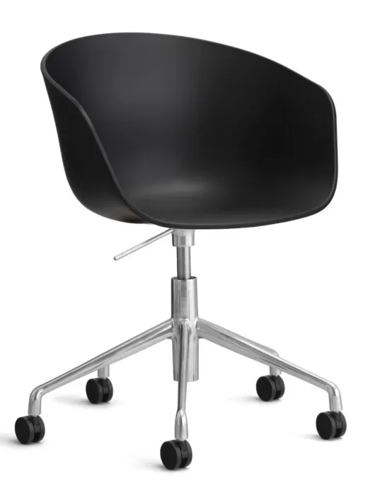 HAY About a Chair AAC52 gasveer bureaustoel - Chrome onderstel-Black Beperkte Voorraad