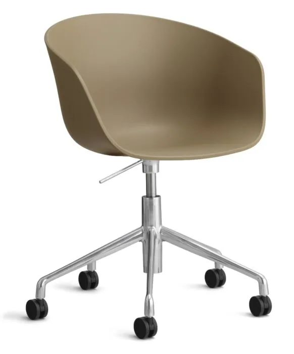 Dagaanbieding HAY About a Chair AAC52 gasveer bureaustoel - Chrome onderstel-Clay