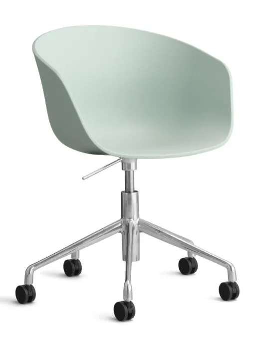 HAY About a Chair AAC52 gasveer bureaustoel - Chrome onderstel-Dusty Mint Hoge Kwaliteit