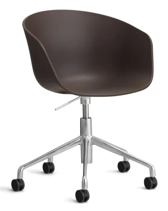 Dagaanbieding HAY About a Chair AAC52 gasveer bureaustoel - Chrome onderstel-Raisin