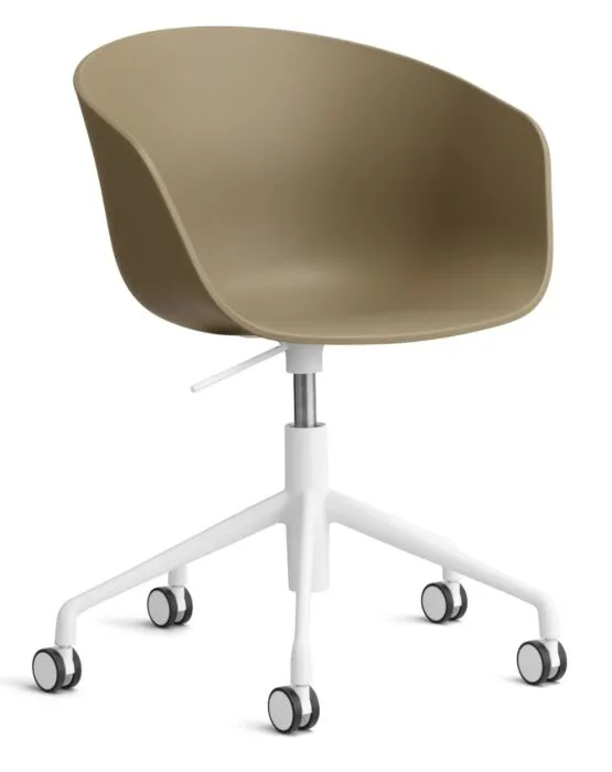 HAY About a Chair AAC52 gasveer bureaustoel - Wit onderstel-Clay Must-Have
