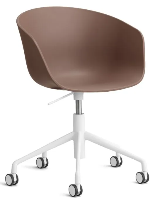 HAY About a Chair AAC52 gasveer bureaustoel - Wit onderstel-Soft Brick Lage Kosten