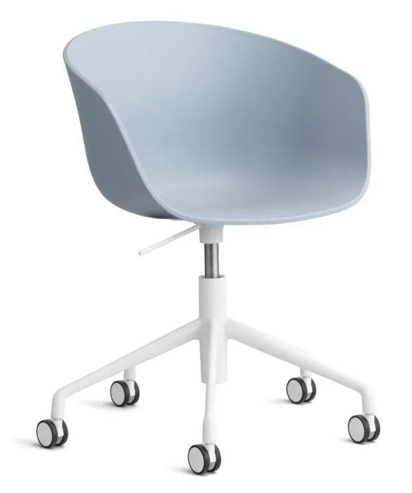 Nu Kopen HAY About a Chair AAC52 gasveer bureaustoel - Wit onderstel-Slate Blue