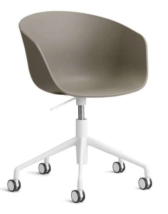 Meest Verkocht HAY About a Chair AAC52 gasveer bureaustoel - Wit onderstel-Khaki