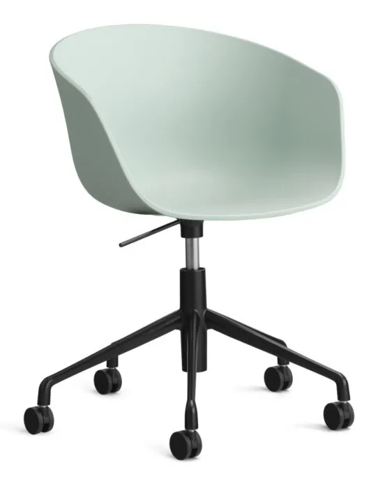 HAY About a Chair AAC52 gasveer bureaustoel - Zwart onderstel-Dusty Mint Laatste Kans