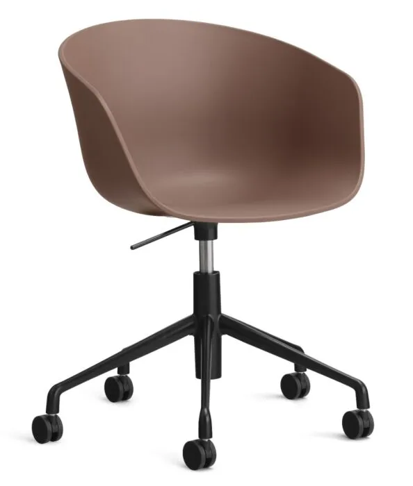 Hoge Kwaliteit HAY About a Chair AAC52 gasveer bureaustoel - Zwart onderstel-Soft Brick