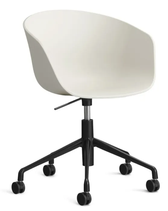 Finale Uitverkoop HAY About a Chair AAC52 gasveer bureaustoel - Zwart onderstel-Melange Cream
