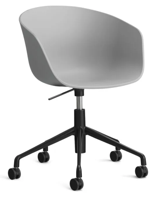 Meest Verkocht HAY About a Chair AAC52 gasveer bureaustoel - Zwart onderstel-Concrete grey