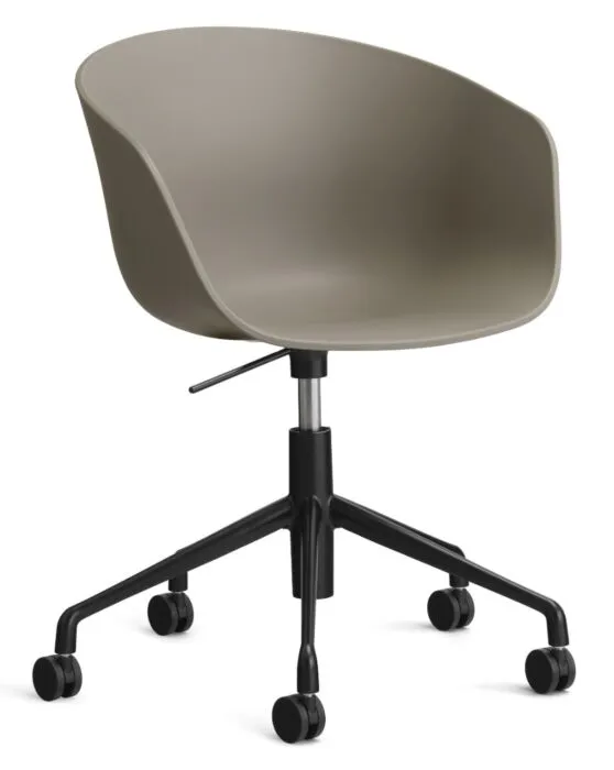 HAY About a Chair AAC52 gasveer bureaustoel - Zwart onderstel-Khaki Populair