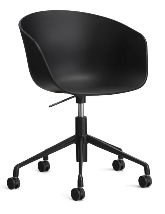Express Levering HAY About a Chair AAC52 gasveer bureaustoel - Zwart onderstel-Black