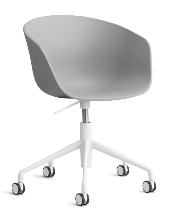HAY About a Chair AAC52 gasveer bureaustoel - Wit onderstel-Concrete grey Aanbieding
