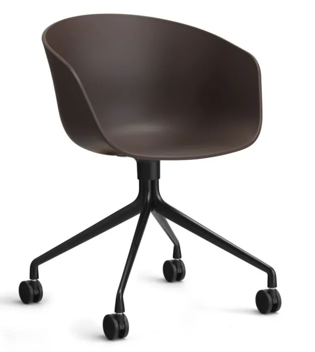 Beperkt Aanbod HAY About a Chair AAC24 bureaustoel - Zwart onderstel-Raisin