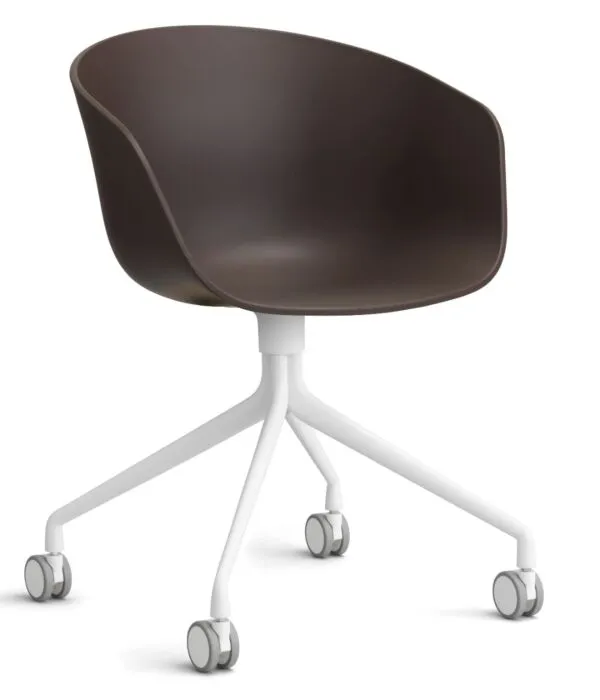Snelle Levering HAY About a Chair AAC24 bureaustoel - Wit onderstel-Raisin