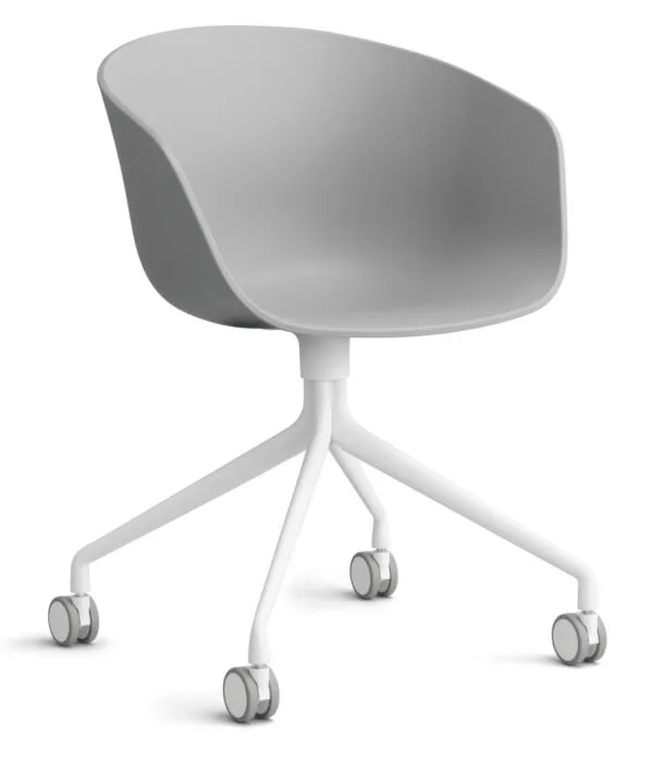 Bestseller HAY About a Chair AAC24 bureaustoel - Wit onderstel-Concrete grey