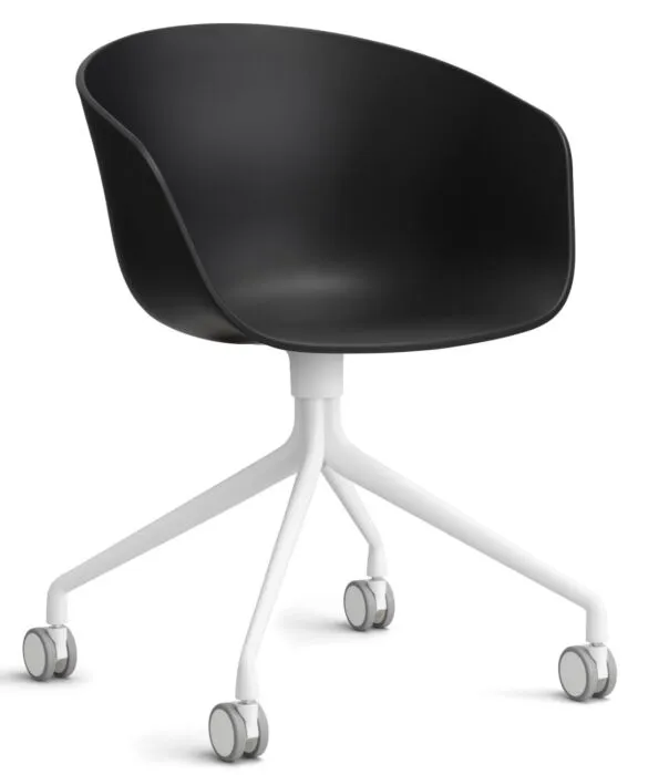 HAY About a Chair AAC24 bureaustoel - Wit onderstel-Black Populair