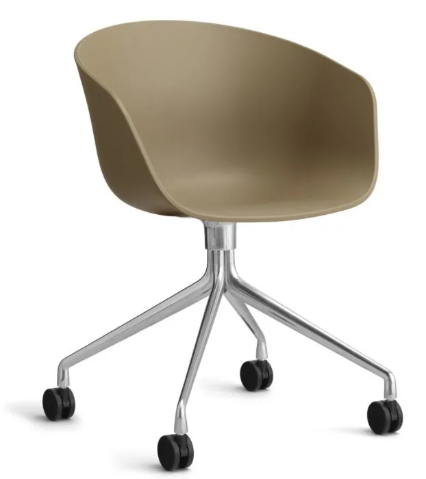 Korting HAY About a Chair AAC24 bureaustoel - Chrome onderstel-Clay