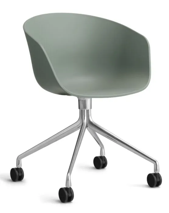 HAY About a Chair AAC24 bureaustoel - Chrome onderstel-Fall Green Superprijs