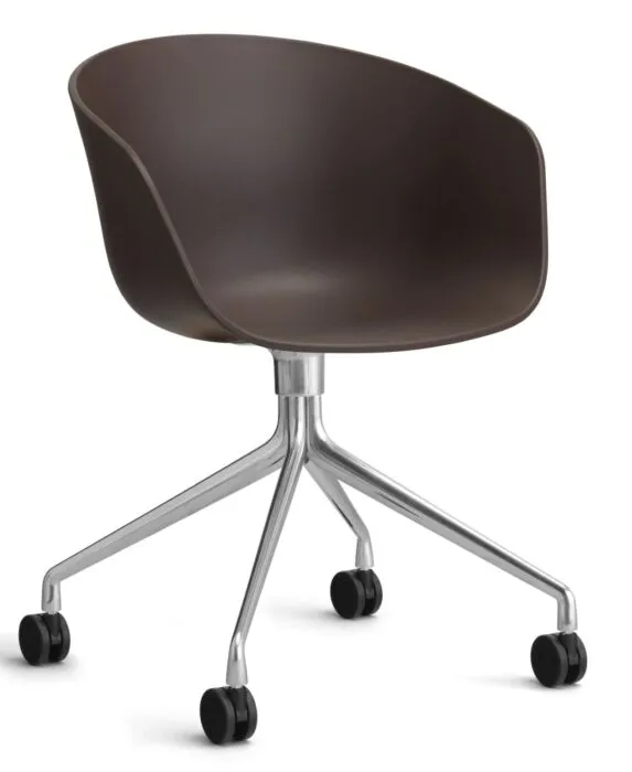 Aanbieding HAY About a Chair AAC24 bureaustoel - Chrome onderstel-Raisin