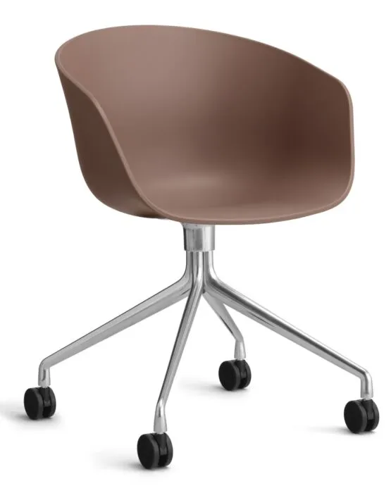 Betaalbaar HAY About a Chair AAC24 bureaustoel - Chrome onderstel-Soft Brick