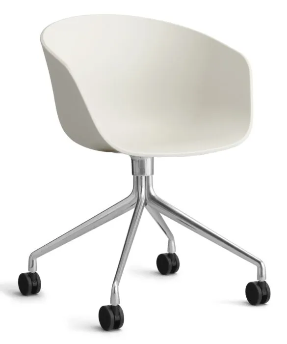 HAY About a Chair AAC24 bureaustoel - Chrome onderstel-Melange Cream Merkproduct