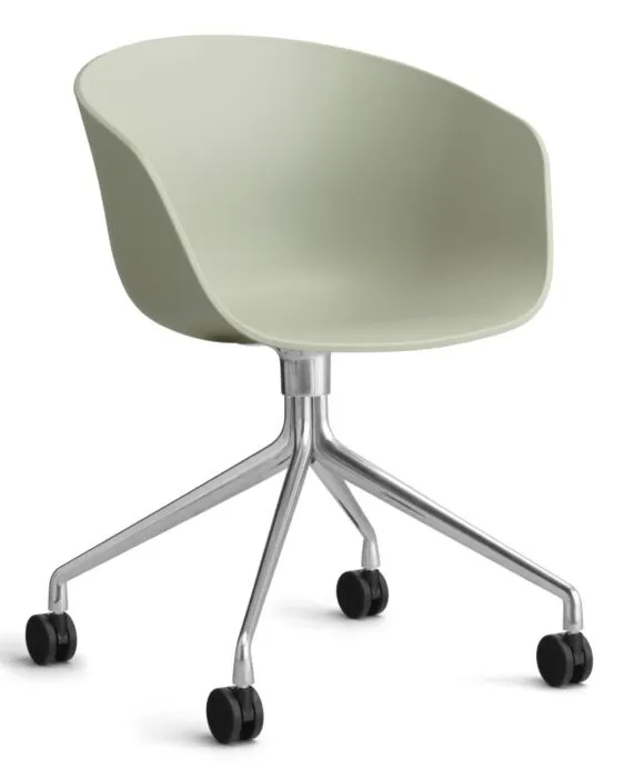 Actieprijs HAY About a Chair AAC24 bureaustoel - Chrome onderstel-Pastel green