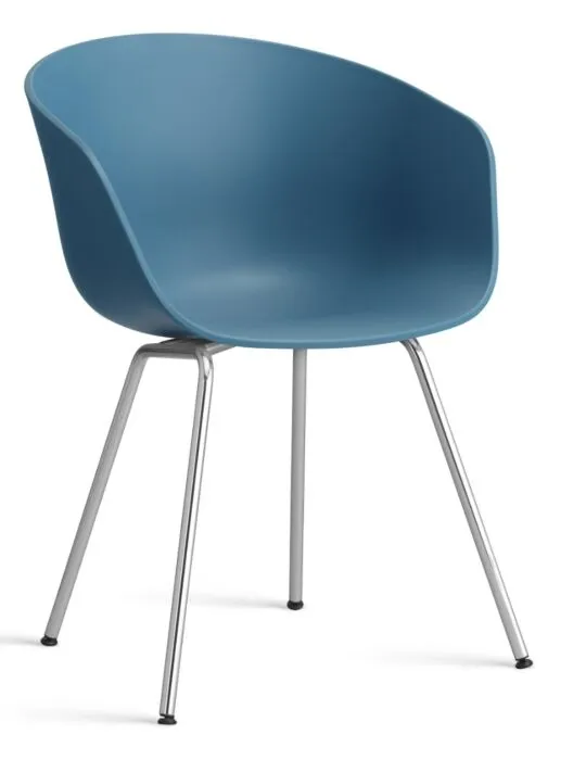 Gecertificeerd HAY About a Chair AAC26 - chrome onderstel-Azure blue