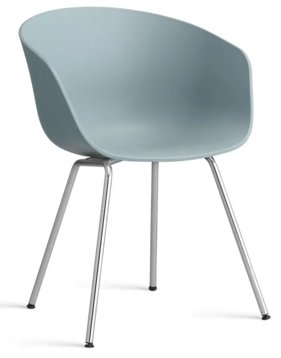 Rechtstreeks Van De Fabrikant HAY About a Chair AAC26 - chrome onderstel-Dusty blue