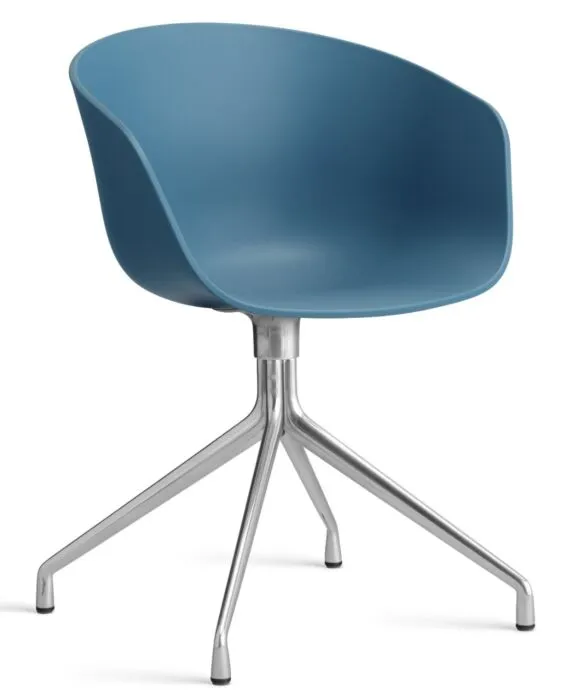 Snelle Levering HAY About a Chair AAC20 chroom onderstel stoel-Azure blue