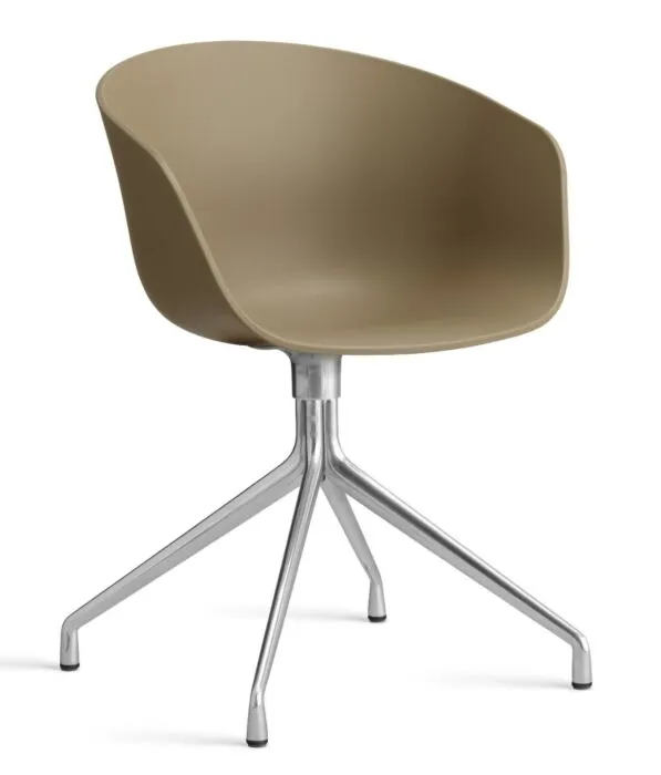Direct Beschikbaar HAY About a Chair AAC20 chroom onderstel stoel-Clay