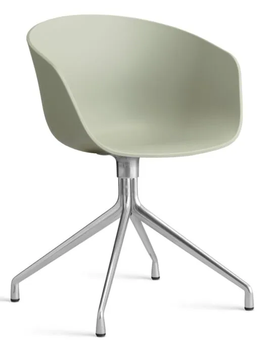 Gecertificeerd HAY About a Chair AAC20 chroom onderstel stoel-Pastel green