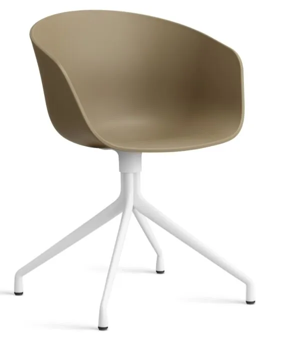 Direct Beschikbaar HAY About a Chair AAC20 wit onderstel stoel-Clay