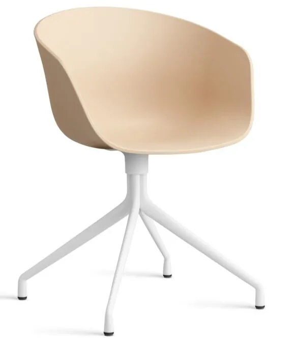 Gratis Retour HAY About a Chair AAC20 wit onderstel stoel-Pale Peach