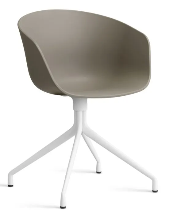 Superprijs HAY About a Chair AAC20 wit onderstel stoel-Khaki