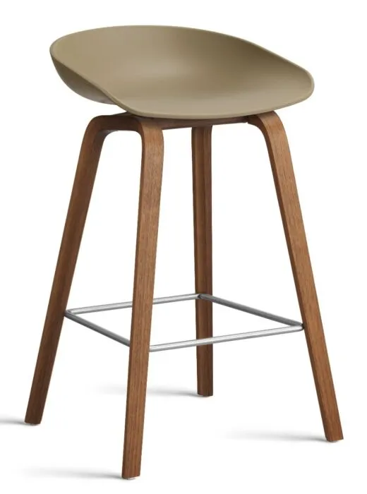 HAY About a Stool AAS32 barkruk Walnoot onderstel-Zithoogte 65 cm-Clay Rechtstreeks Van De Fabrikant