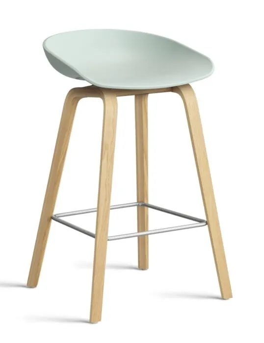 HAY About a Stool AAS32 barkruk mat gelakt onderstel-Zithoogte 65 cm-Dusty Mint Korting