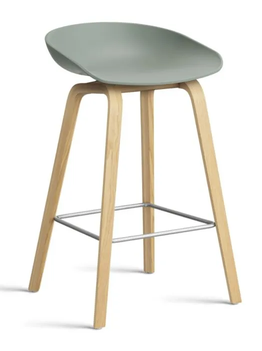 HAY About a Stool AAS32 barkruk mat gelakt onderstel-Zithoogte 65 cm-Fall Green Seizoensaanbieding