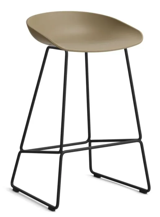 Koop Online HAY About a Stool AAS38 barkruk zwart onderstel-Zithoogte 65 cm-Clay